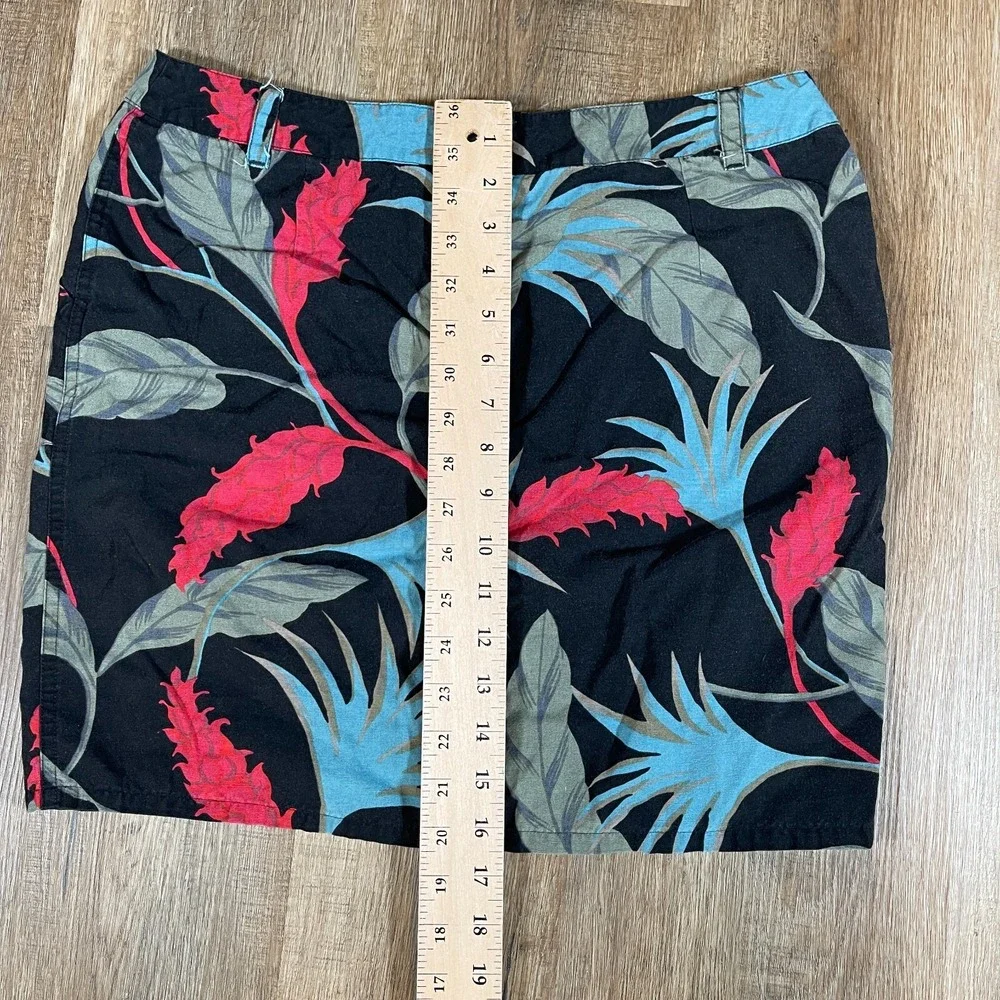 Kahala Skirt Womens‎ 8 Black Knee Length Straight Casual Hawaiian
